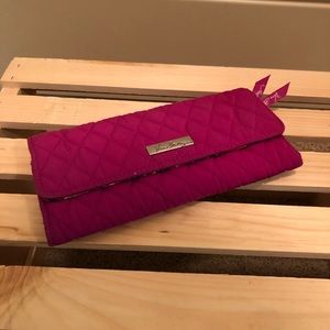 Vera Bradley Fuchsia Quilted Trifold Wallet